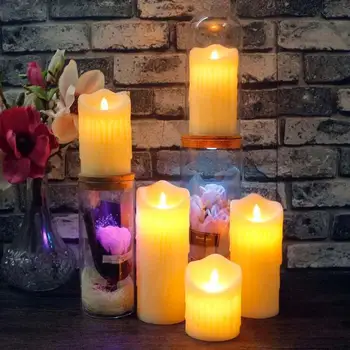 

1 PC Creative LED Candle Multicolor Lamp Simulation Color Flame Tea Light Wedding Birthday Decor Tea Light Decoration