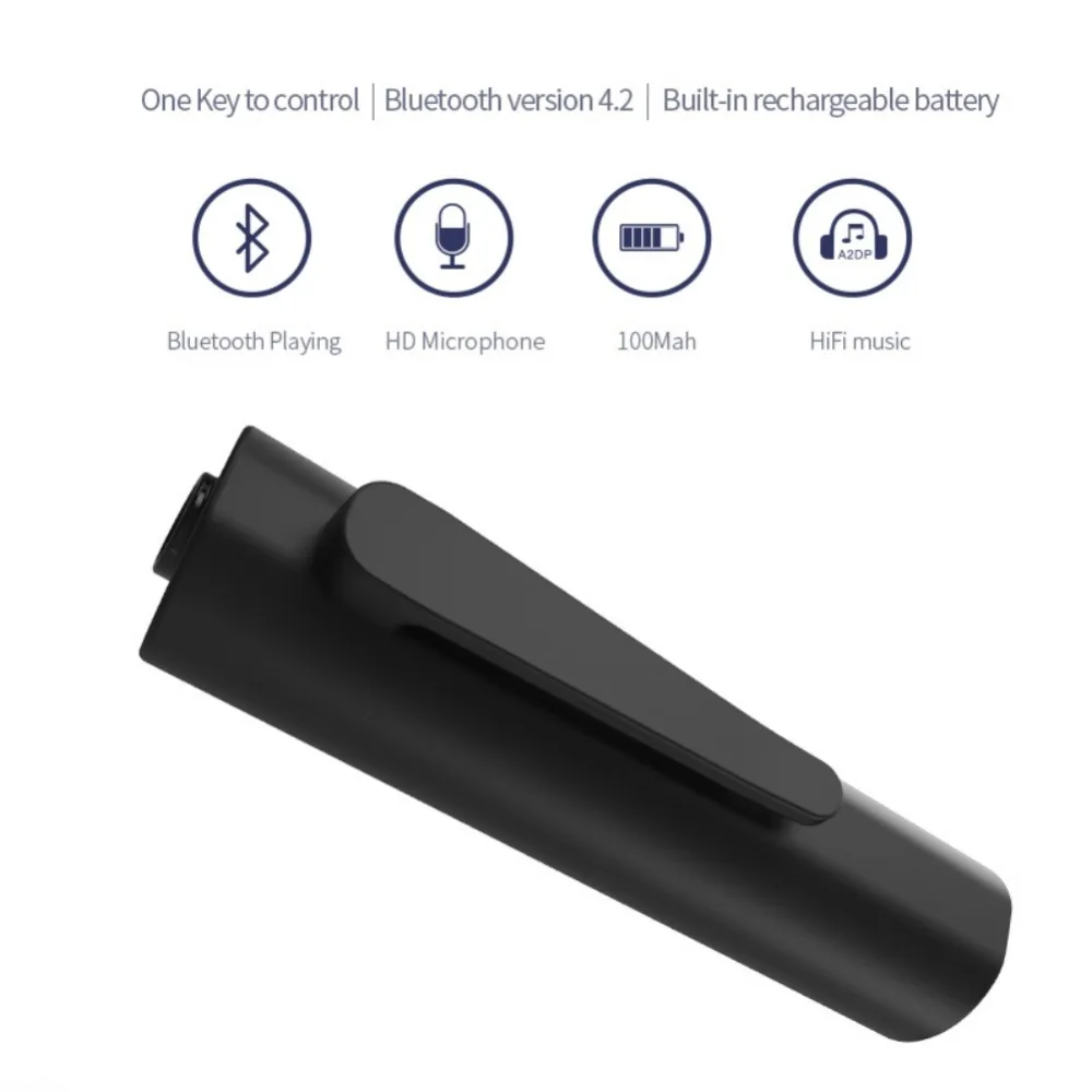 Bluetooth 4,2 приемник ручка Клип адаптер для наушников Handfree беспроводной музыкальный адаптер для проводных гарнитур