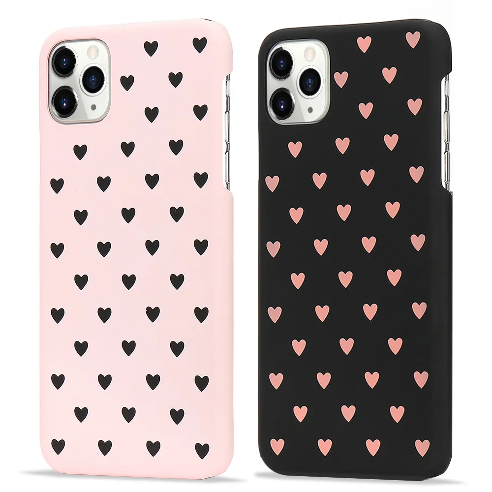 Cute Love Heart Phone Case For iPhone 11 Pro Max X Xr Xs Shockproof Hard PC Back Cover 8 Plus 7 6S 6 5 5S SE Capa |