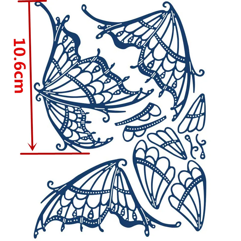 Крылья ангела, крылья бабочки, металлические Вырубные штампы для скрапбукинга, украшения для рукоделия, тиснение, карточка, вырубка, новинка