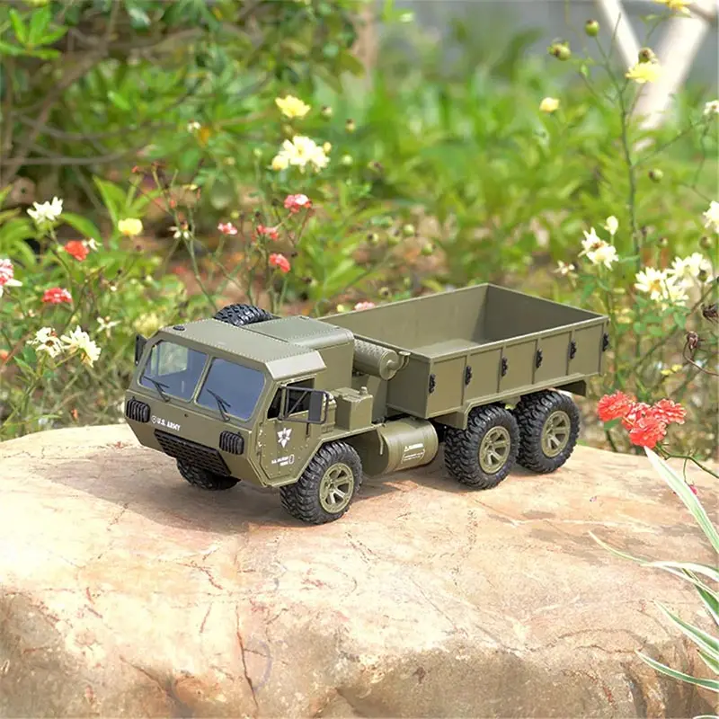 FY004 RC грузовик 1/16 2,4G 6WD радиоуправляемая модель игрушечный автомобиль с rode военный грузовик дистанционного скалолазание гусеничный игрушка RC truck