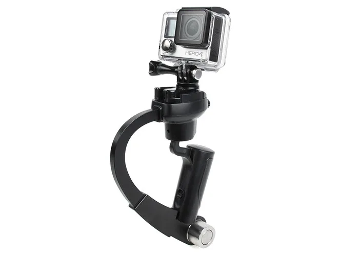 Мини Ручной Стабилизатор камеры устойчивый для Gopro Hero 7 6 5 4 3+ для SJcam SJ4000 для Xiaomi Yi Экшн камеры - Цвет: Черный цвет