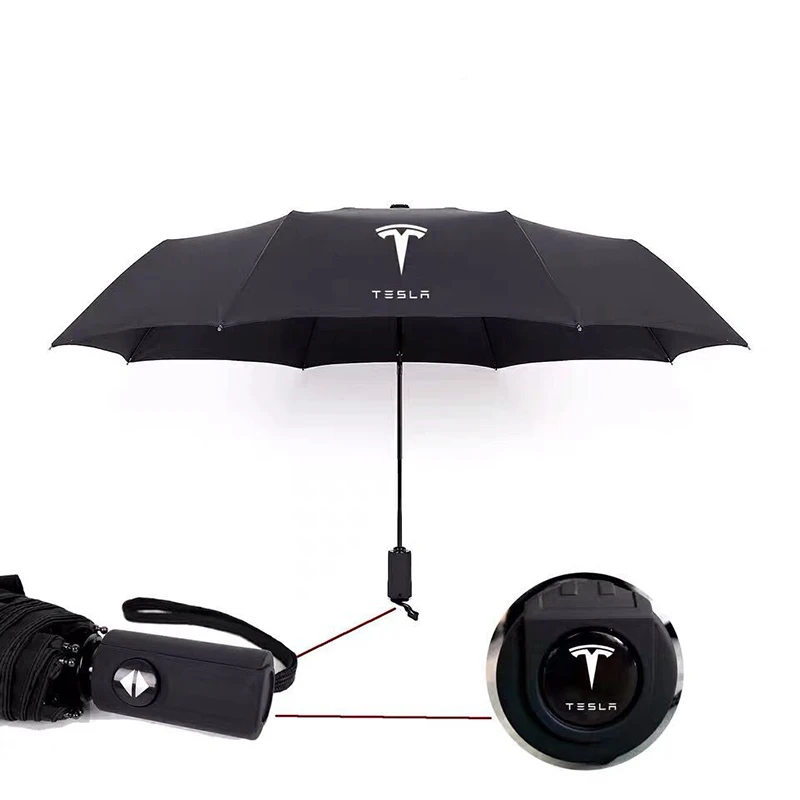 Автоматический складной зонт от дождя для машины Tesla модель 3 X S Y образный логотип ветрозащитный мужской