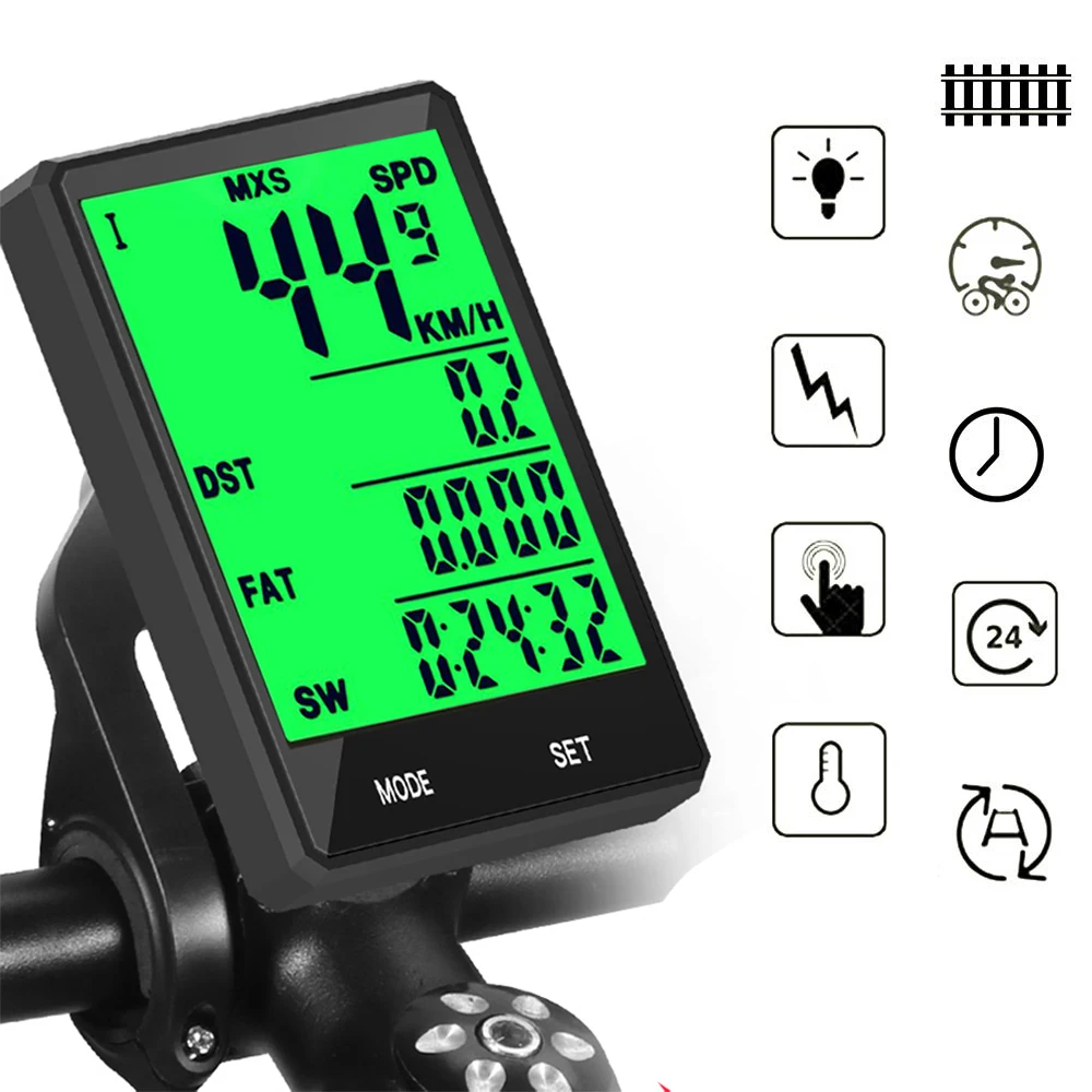 Odometer Speedometer Clock Stopwatch Bike Computer Waterproof Bicycle