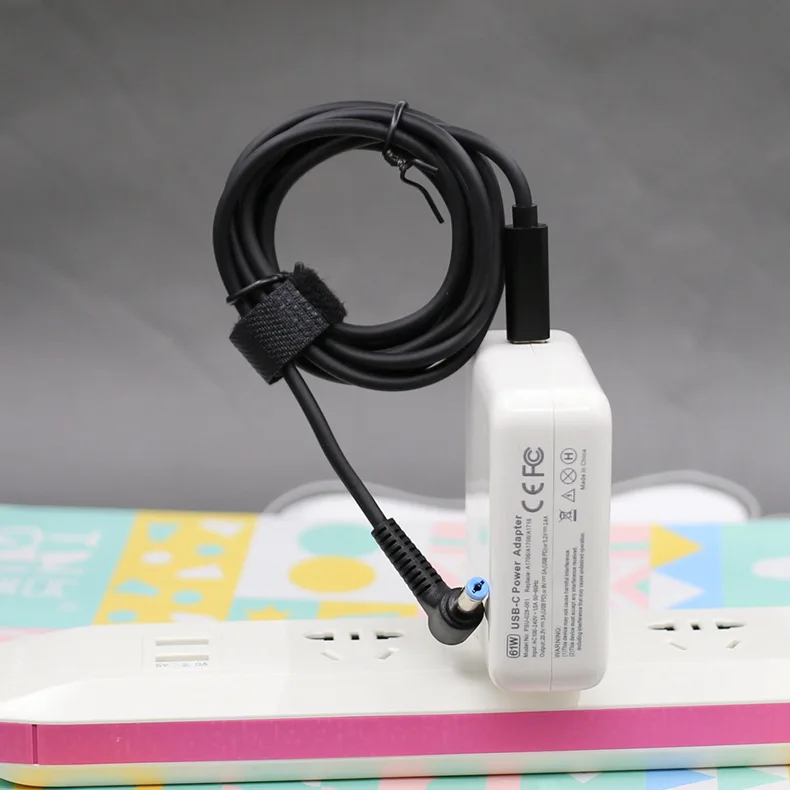 

DC USB Type C to 5.5x1.7 3.0*1.0mm Male Plug Converter USB C PD Charging Cable Cord for Acer Aspire 19V Laptop Power Adapter
