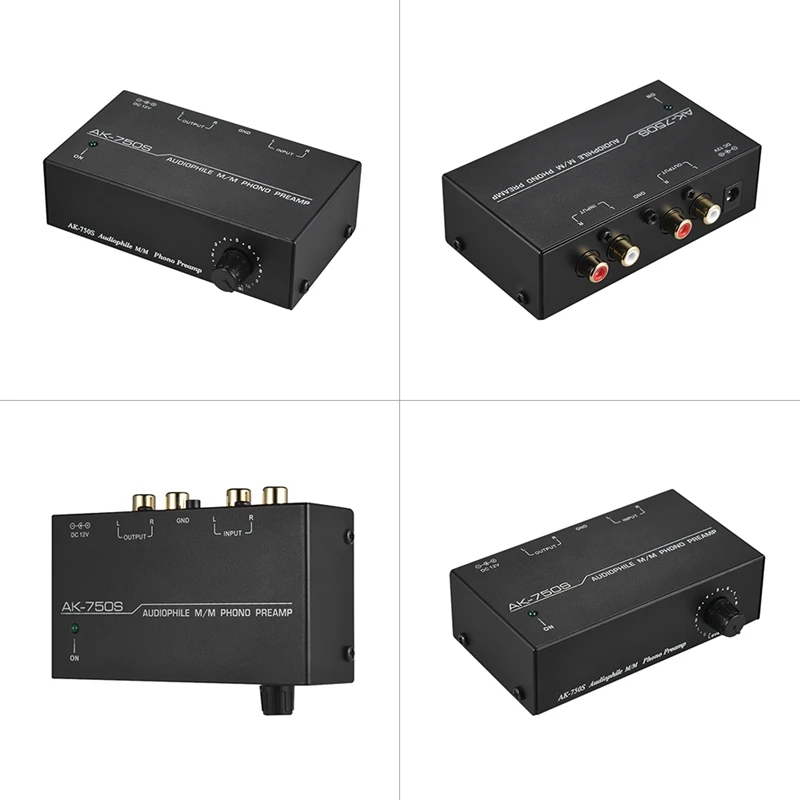 Ak-750S Mixer with Level Control, Mobile Phone Preamplifier Preamplifier Rca Input and Output Interface,Eu Plug