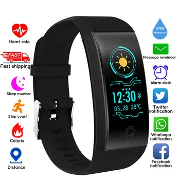 

Smart Fitness Bracelet Ip68 Heart Rate Fitness Tracker Pedometer 0.96'' Screen Sport Smart Band Watch Men Women For Android IOS