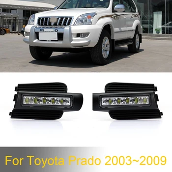 

ECAHAYAKU Car Special for Toyota Prado 2003~2009 Non-Destructive Installation Car Styling LED Daytime Running Lights 12V LED