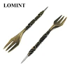 LOMINT Retro Design Hookah Fork With Pecker Aluminum Foil Hole Puncher Two in One Shisha Needle Tool Chicha Narguile Accessories 3