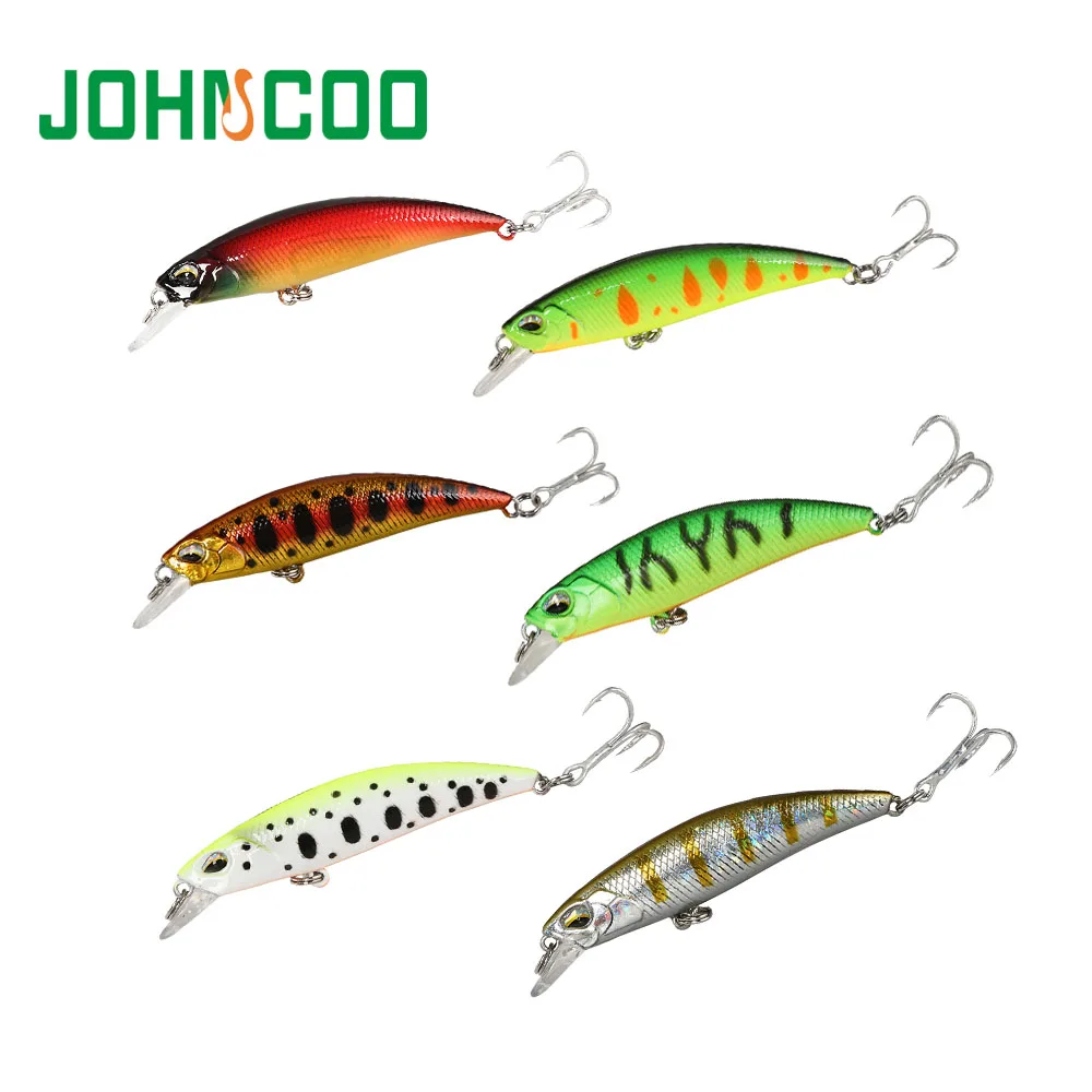 JERKBAIT RYUKI 60/70SR Fishing Lure 60mm/70mm Sinking vibrating Minnow Wobbler Hard Lure Bass Pike peche isca artificial Bait