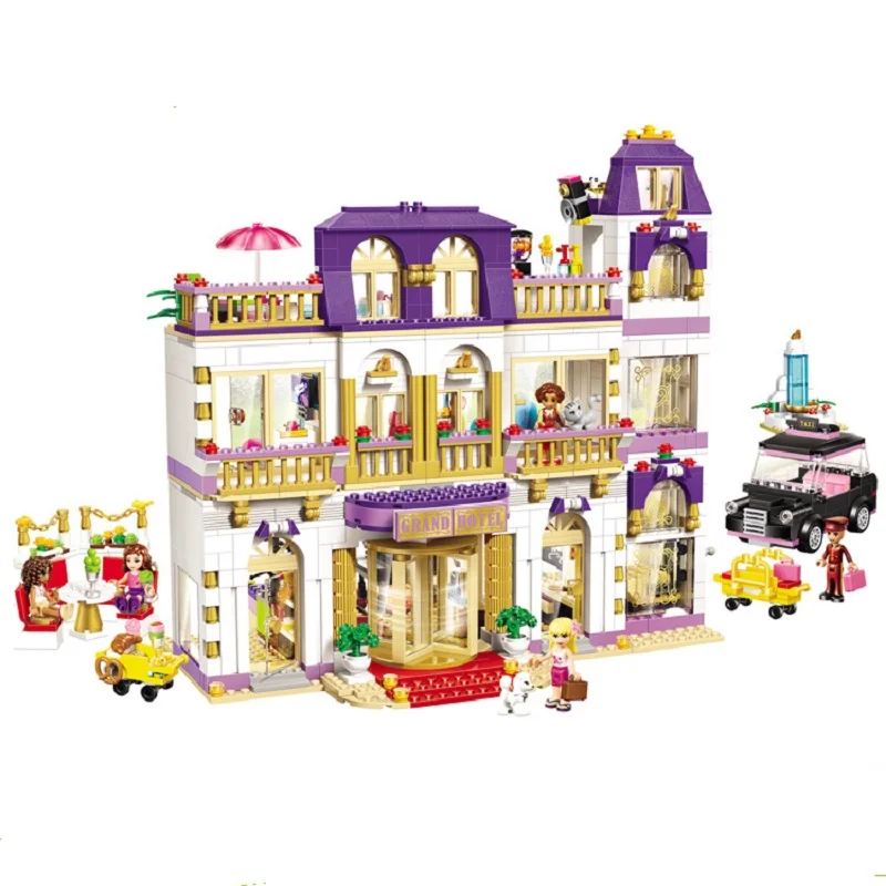 

10547 1585pcs friends heartlake grand hotel girl game house 5 figures building block Bricks Toy CTA1