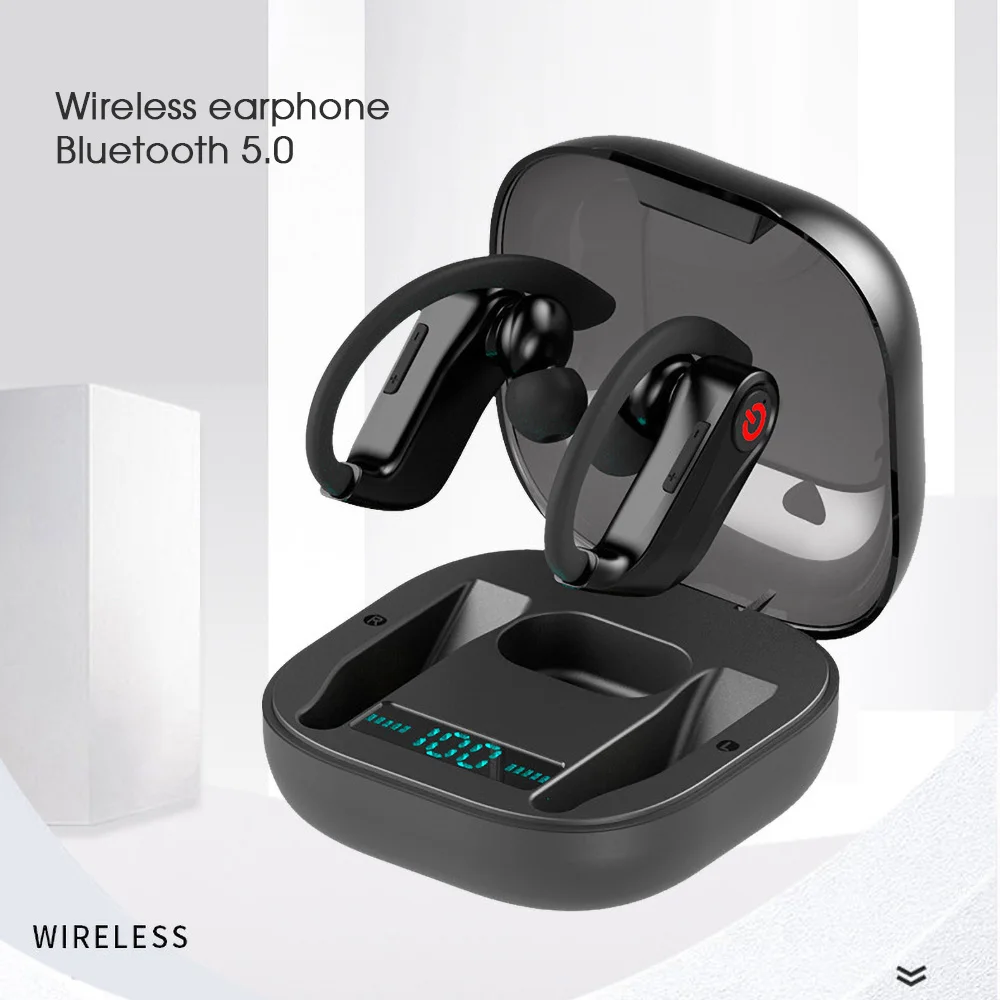 kebidu TWS Wireless Earphone Earbuds LED Display Bluetooth V5.0 Headsets with Mic For iPhone Huawei Samsung