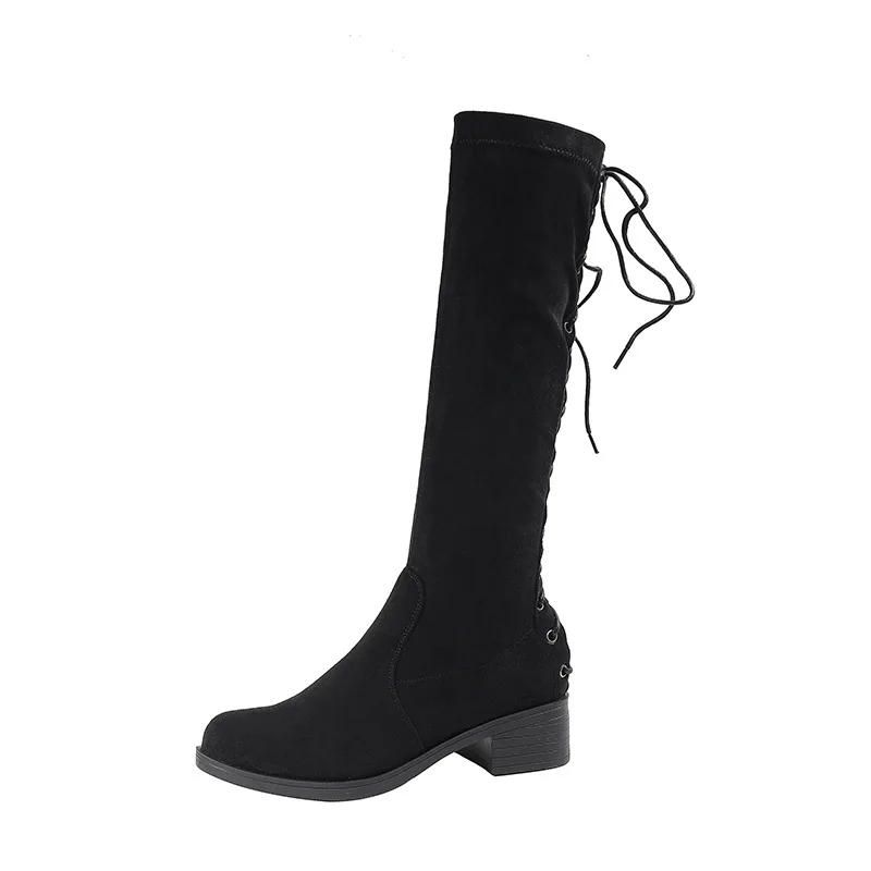 

Md0240-1, Md0240-2 Riding Boots Thigh Boot Women's Spring And Autumn High-Heel Chunky-Heel Slimming-Style Single Boots