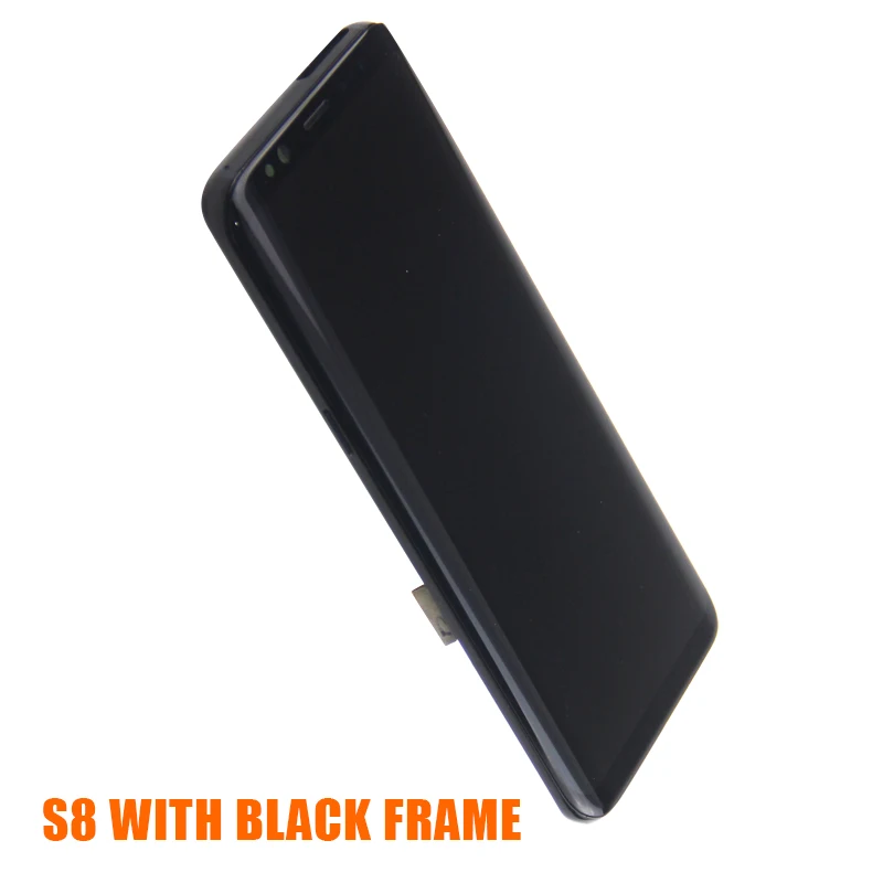 S8 WITH BLACK FRAME Супер для Amoled S8 дисплей для samsung Galaxy S8 Plus ЖК-экран с рамкой Galaxy S8 Plus G950F G955F сжигание тени ЖК - Цвет: S8 WITH BLACK FRAME