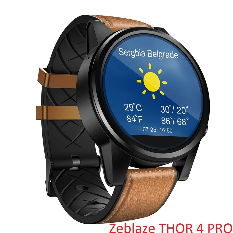 Zeblaze THOR 4 PRO Смарт-часы Zeblaze THOR Pro/THOR 4 PRO/Dual/THOR 5, Nano SIM, Wi-Fi, BT4.0, часы, Смарт-часы с сердечным ритмом, спортивные умные часы - Цвет: Zeblaze THOR 4 PRO
