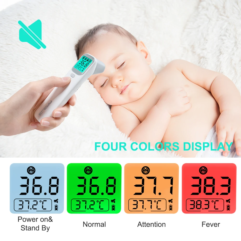 ELERA Baby Infrared Thermometer Digital LCD Body Measurement Forehead Ear Non-Contact Children Adult Body Fever IR  Termometro