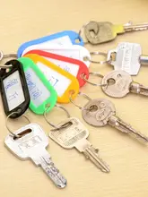  10pcs Colorful Plastic Id Sign Labels Name Keychain Car Door Tag Key Ring 2020 New 