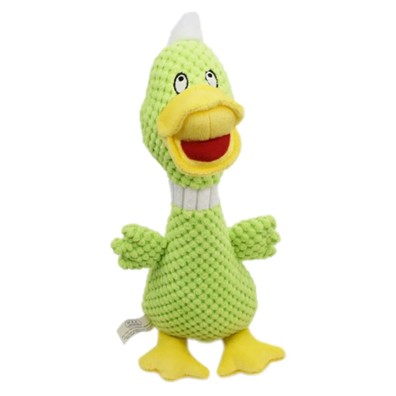 green 1 1 шт. игрушка для домашних животных для собак Щенок плюшевая утка кукла динозавр игрушка для собак пищалка Жевательная дрессировка товары для домашних животных - Цвет: green 1