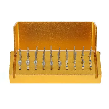 

30Pcs Diamond Burs Drill + Disinfection Block High Speed Handpieces Tools Holder For Teeth Whitening