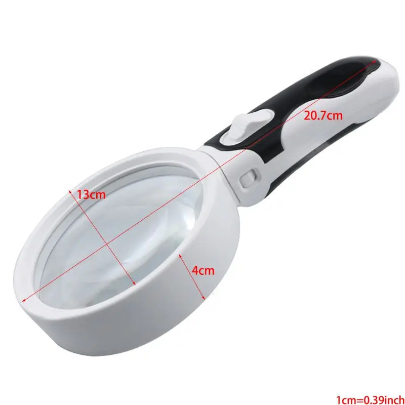 20x LED Small Handheld Lighted Magnifying Glass