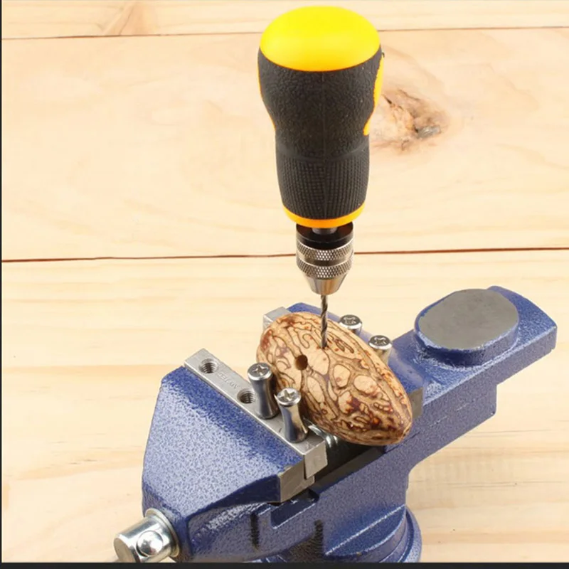 Urijk 10 шт. мини спиральная дрель ручной инструмент набор небольшой захват Плотницкий патрон для дерева ювелирные изделия 0,5-3,0 мм портативное ручное сверло