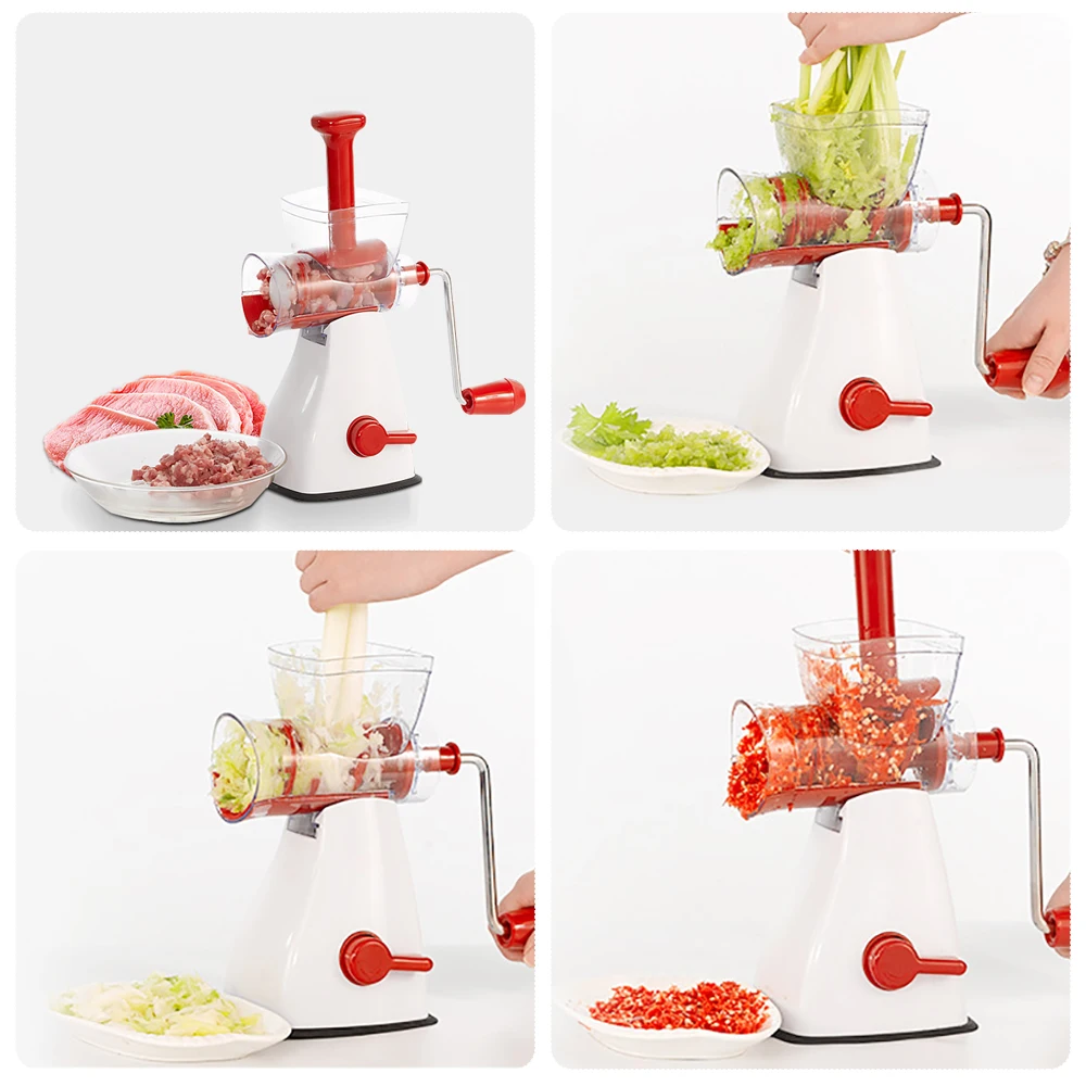 

Multifunctional Household Manual Meat Grinder Vegetables Chopper Garlic Fruits Meat Mincer Sausage Food Mixer Blender Nuts Herbs