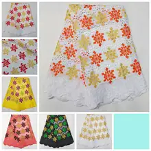 HL! Африканская желтая синяя кружевная ткань хлопок Последние шифон швейцарское кружево в швейцарском стиле с камнями для мужчин и женщин! J10709