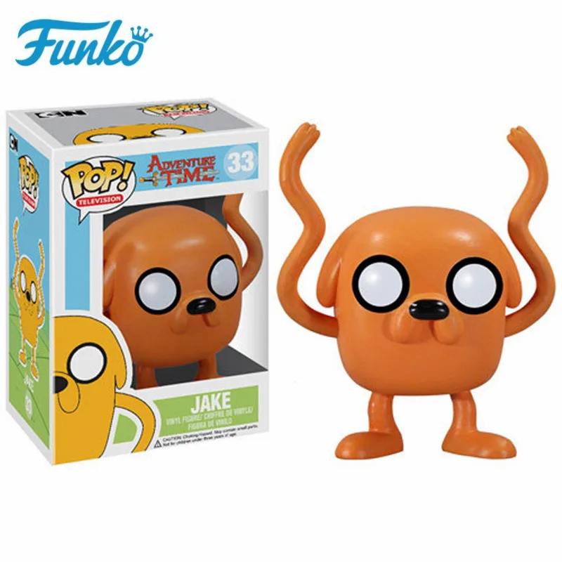 Jake with box FUNKO POP Kids Favor мультфильм время приключений милый BMO и Джейк Виниловая фигурка Коллекция Модель игрушки для подарка на день рождения - Цвет: Jake with box