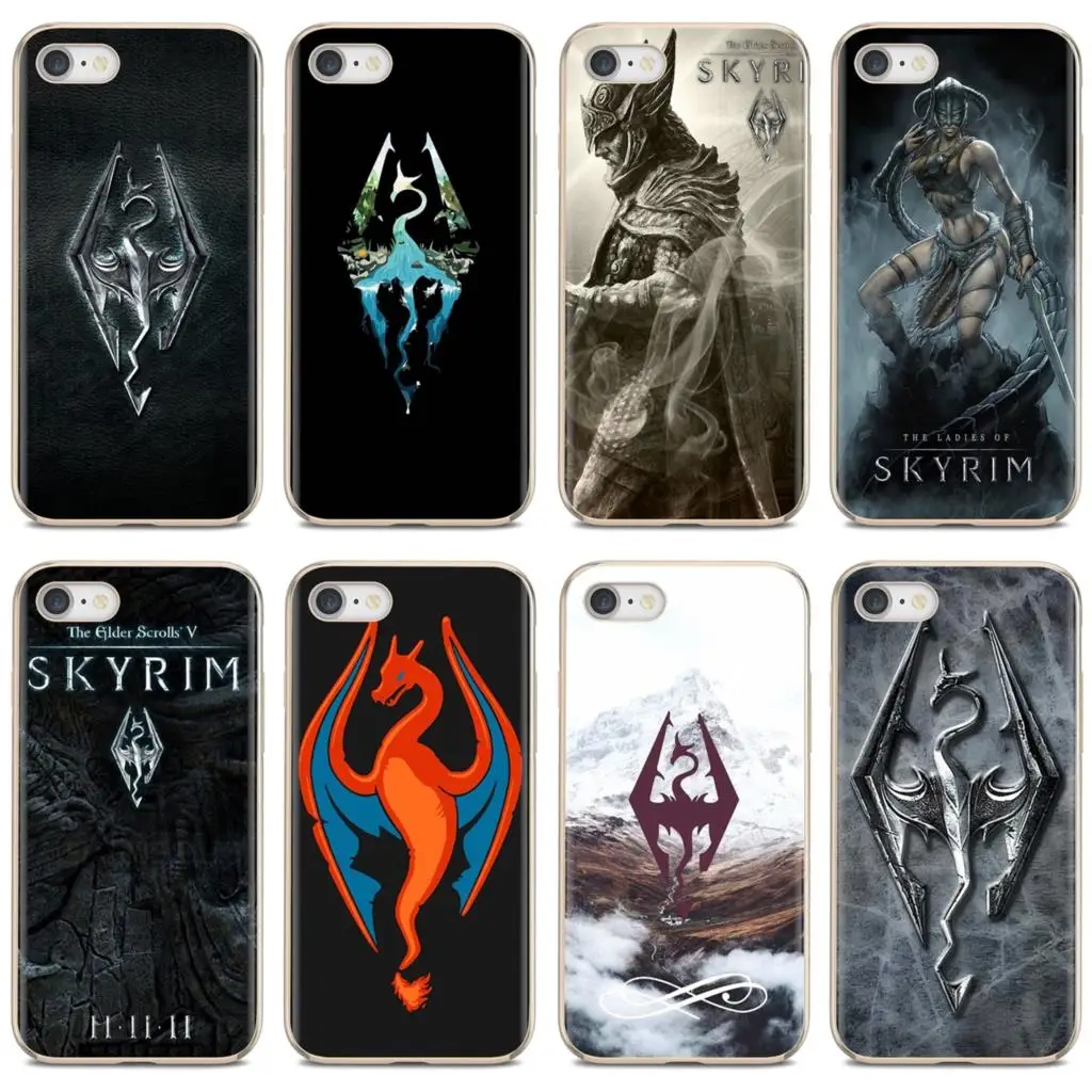 Прозрачный мягкий чехол из ТПУ для Xiaomi mi Redmi Note 3 4 4X 5 6 7 8 8t 9 9s 9t 10 pro lite Skyrim Logo |