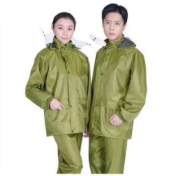 

Men Ladies Jacket Waterproof Men Raincoat Ladies Motorcycle Pants Rainwear Adults Travel Gabardina Mujer Rain Coat Pant Q