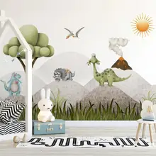 3D Дерево Обои с динозаврами Настенная роспись для детской спальни детская комната ТВ фон обои рулоны на заказ