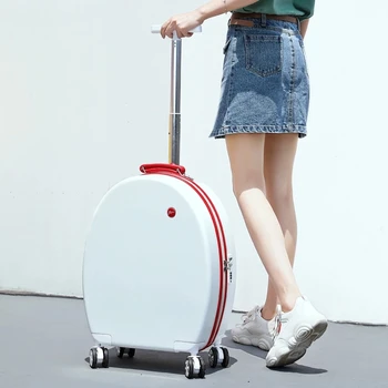 

Round Pull-rod Suitcase Personality Suitcase Ins Net Red Female Tremble Korean Version Male Suitcase Password Boarding Star