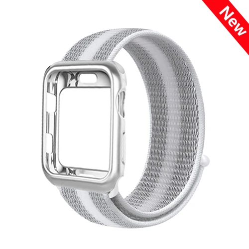 Sport Loop strap for Apple watch band case 4 5 3 44mm 40mm watchband nylon Breathable bracelet belt for iwatch band 3 42mm 38mm - Цвет ремешка: color 47