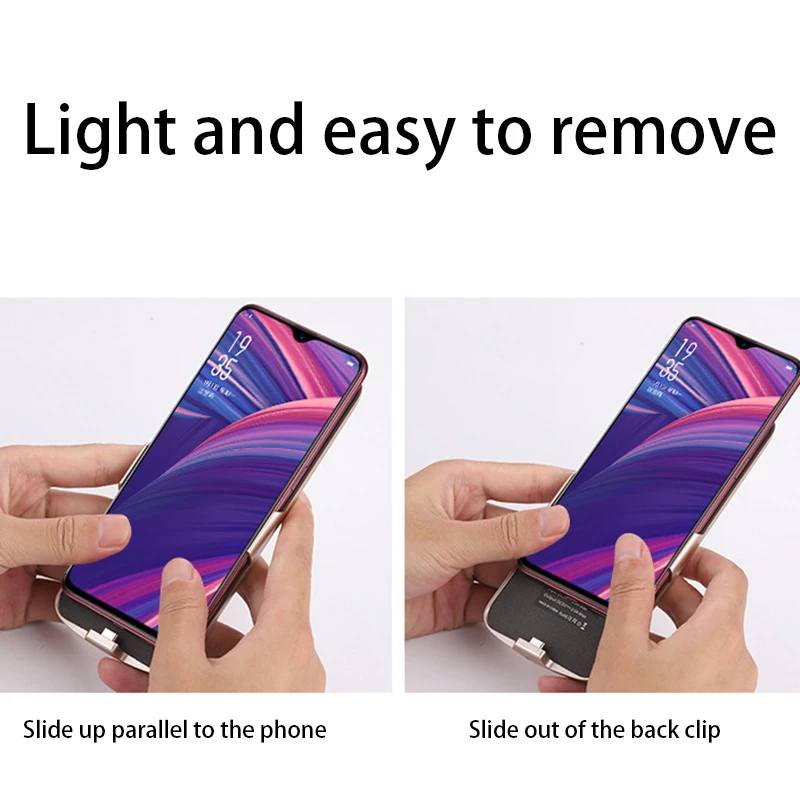 Для Oppo R17 R17 Pro Чехол для зарядного устройства 5000 мАч Внешнее запасное зарядное устройство Внешний аккумулятор чехол для аккумулятора чехол для зарядного устройства
