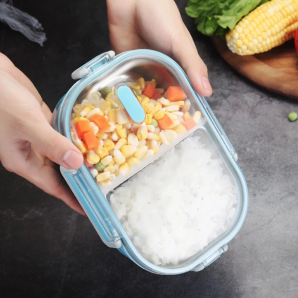 Портативный Ланч-бокс из высококачественной нержавеющей стали Bento box кухонный герметичный контейнер для еды для детей детский школьный Ланч