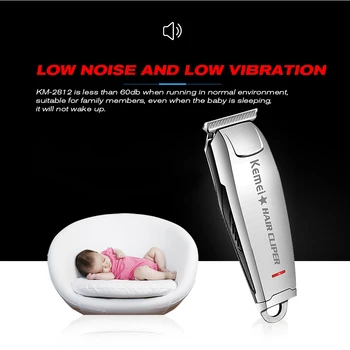 

New Mini Hair Clipper 0mm Kemei-2812 Electric Trimer Professional Hair cut Shaver Carving Beard Trimmer Machine Styling Tools