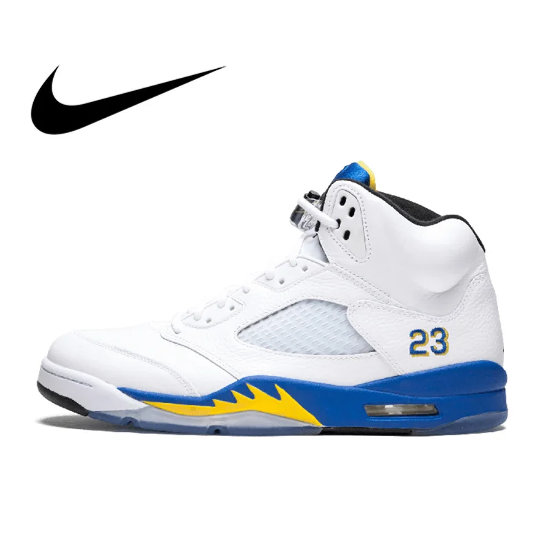Оригинальные Мужские дышащие баскетбольные кроссовки Air Jordan 5 в стиле ретро, новинка