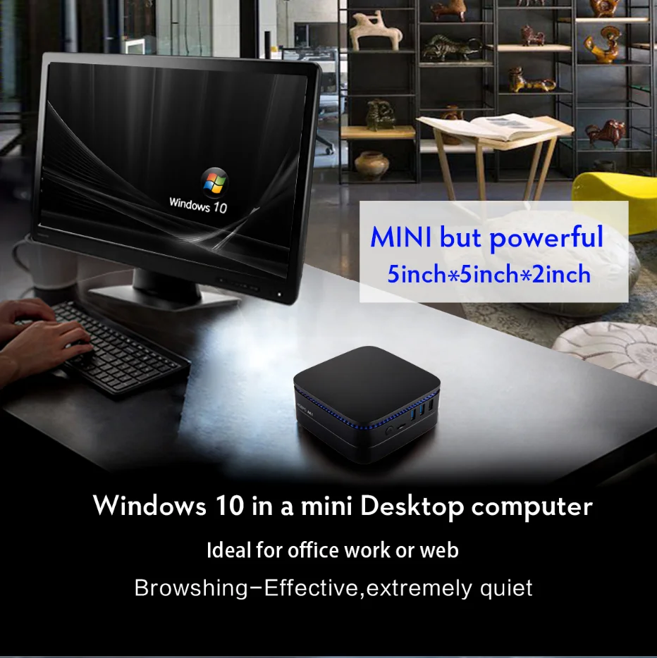ACEPC AK1 Windows10 мини ПК Intel Celeron Apollo J3455 8 Гб RAM 128 ГБ DDR3L SSD BT 4 2 Office HDMI WiFi4K USB3.0 Mini Comput|Мини