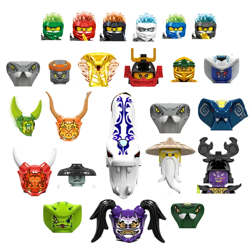 Минифигурки Ninjago кукла-конструктор экшн-фигурки голова из фильма детские
