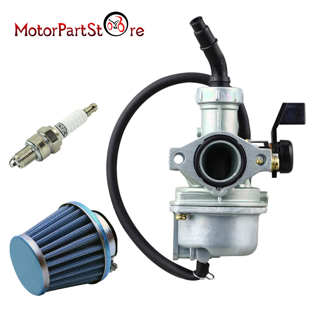 22 мм PZ22 карбюратор+ воздушный фильтр+ Свеча зажигания для 110cc 125cc 140cc ATV Quad Dirt Pit Bike