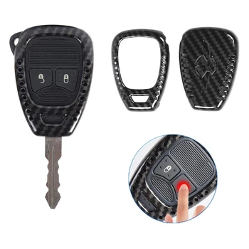 

2Pcs/Set Carbon Fiber Key Fob Cover Skin Case Protection Key Replacement Accessories for Jeep Wrangler JK JKU 2007-2018