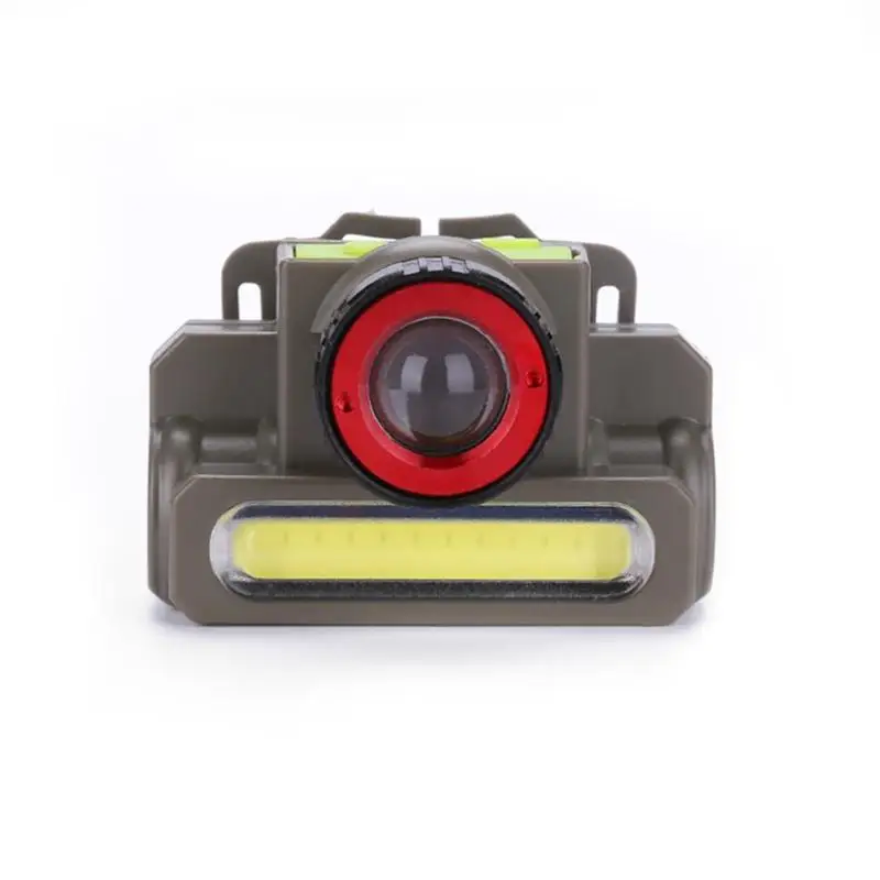 Zoomable Q5+ COB светодиодный перезаряжаемый налобный фонарь