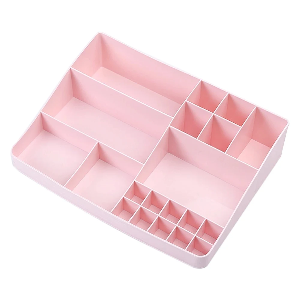 Practical Cosmetic Organizer Plastic Jewellery Space Saver Bedroom Dividing Grid Makeup Case Desktop Home Storage