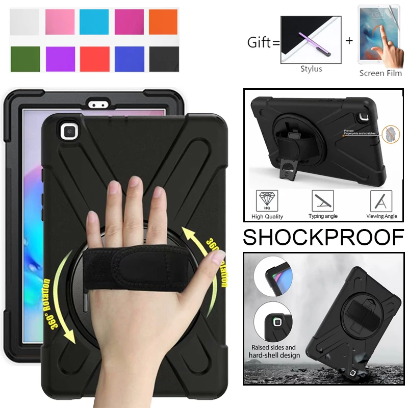 

For Samsung Galaxy Tab A 8.0 2019 SM-T290 SM-T295 T290 Tablet Case Shockproof Kids Safe PC Silicon Hybrid Stand Heavy Duty Cover