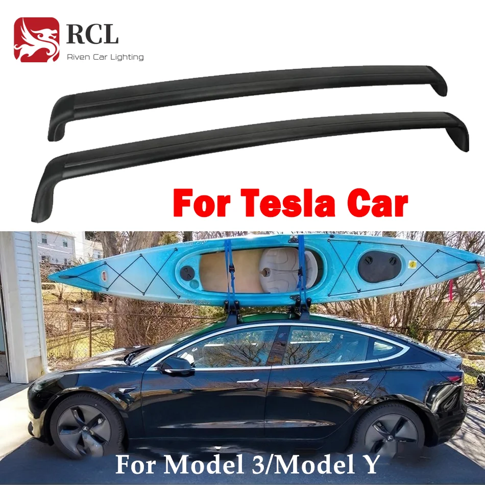 

Rooftop Crossbar Luggage Tesla Model Y 2020 2021 Model 3 2017 2018 2019 2020 Aluminum Roof Rack Cross Bars Cargo Carriers