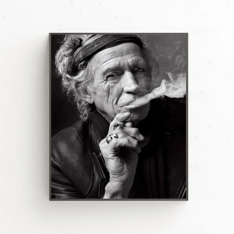 Keith Richards music star Art Холст Живопись Плакат Настенный декор - Цвет: 2