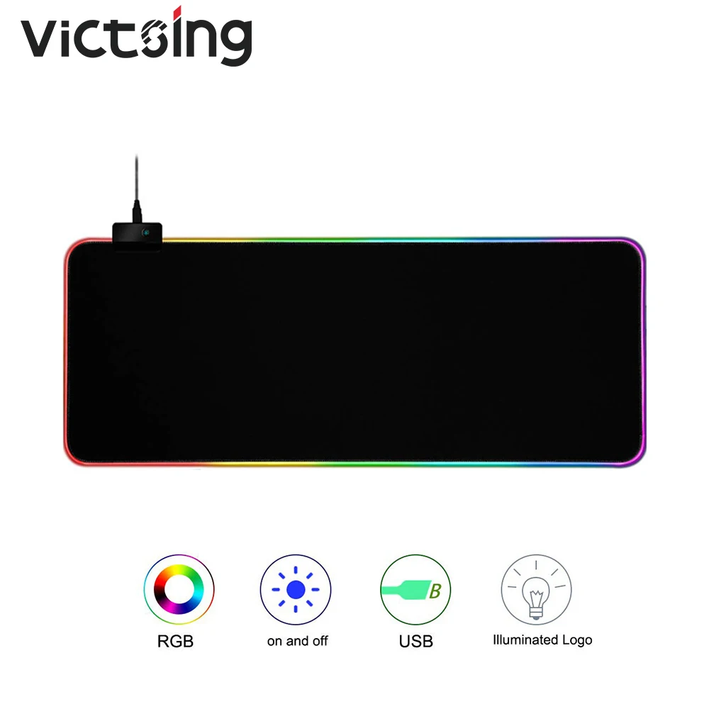 Игровой коврик для мыши VicTsing XR257 RGB игровой компьютерный с подсветкой большой XXL