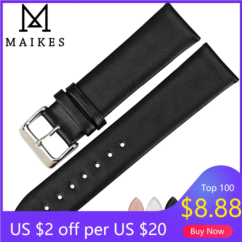 Maikes Nuovo Orologio Accessori Sottili Cinturini 16 18 19 20 22 Millimetri Genuine Leather Watch Strap Per Dw Daniel Wellington Watch Band