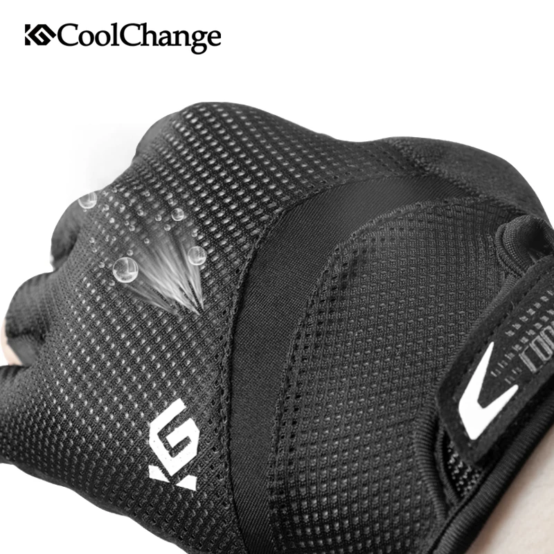 Coolchange Cycling Gloves Half Finger Shockproof Breathable Outdoor Sports Gloves Anti-sweat Bike Bicycle Gloves for Men Women