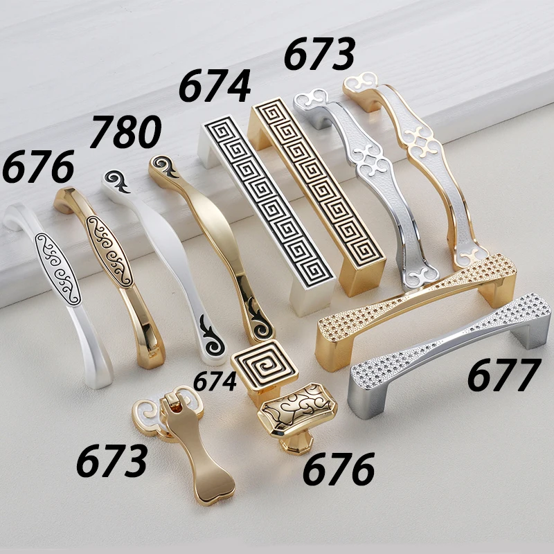 AOBT китайские золотые и серебряные ручки для шкафов кухонная ручка роскошные